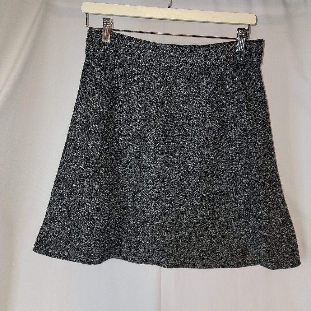 Ann Taylor Loft Petites Mini Skirt Size MP Like New - Heathered black - Picture 1 of 4